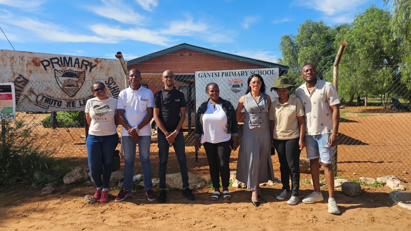 Team visit to Gantsi Primary School for education support
